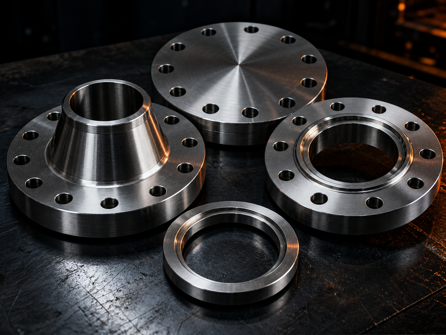 Polished API standard industrial flanges