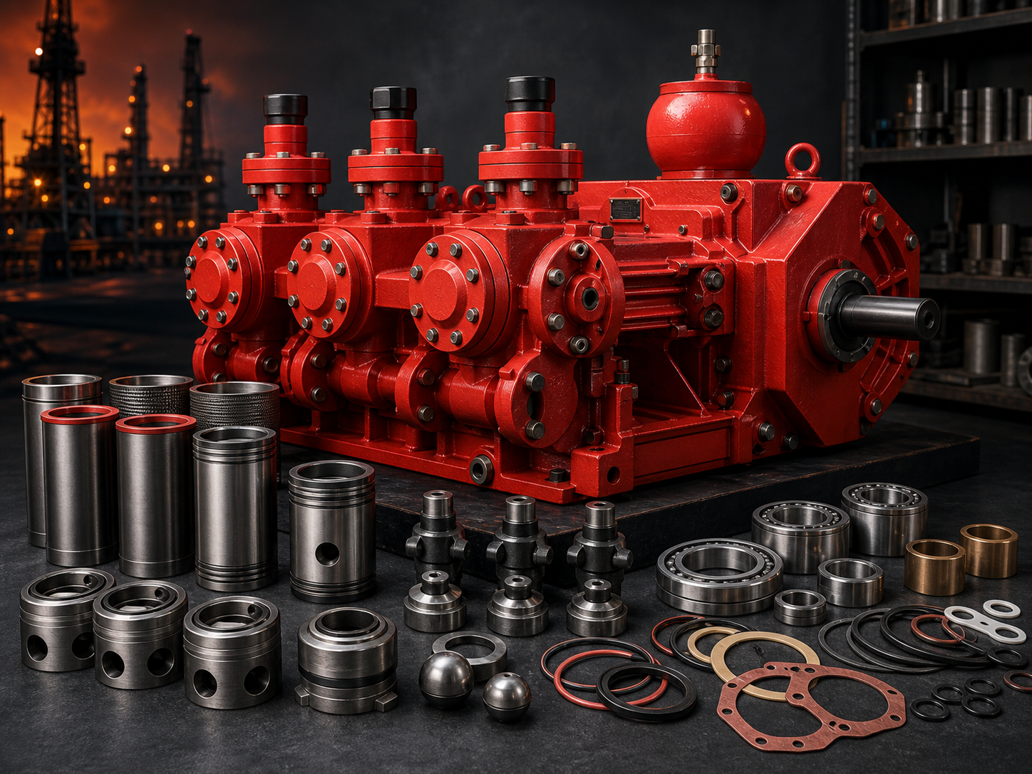 Mud pump and drilling spare parts